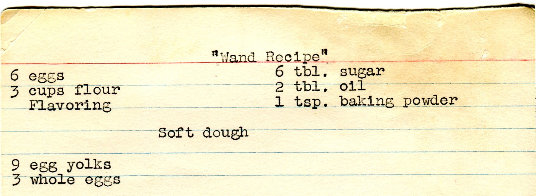 “Wand Recipe”